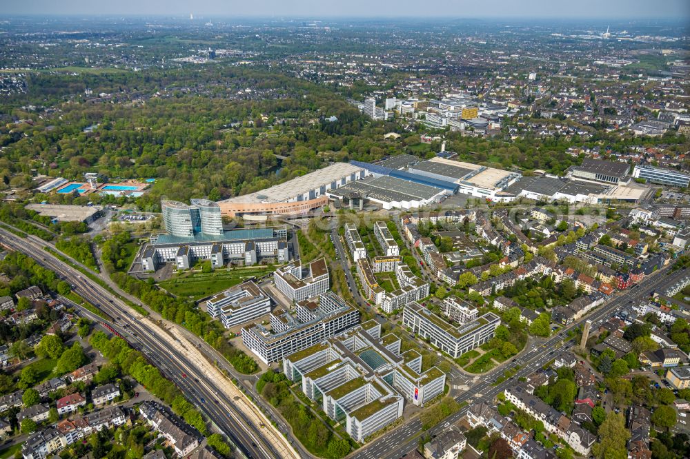 Aerial photograph Essen - Office building - Ensemble between Norbertstrasse and Alfredstrasse in Essen in the state North Rhine-Westphalia, Germany